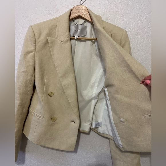 A.L.C. River Linen Double-Breasted Blazer - Size 2 - Picture 5 of 9